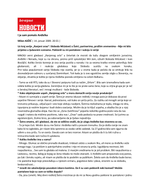 Večernje Novosti 14-01-2009