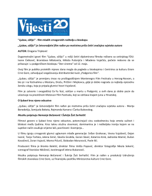 Vijesti - O filmu