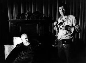 Orson Vels i Ivica Rajković na snimanju filma Tajna Nikole Tesle (1979)