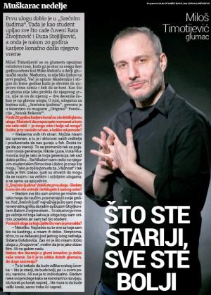 Isječak novina - Miloš Timotijević