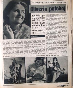 Isječak novina - Olivera Marković 1