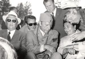 Tito, Ričard Barton i Jovanka, na snimanju filma Sutjeska (1973)