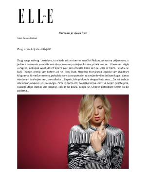 ELLE - Gluma mi je spasla život
