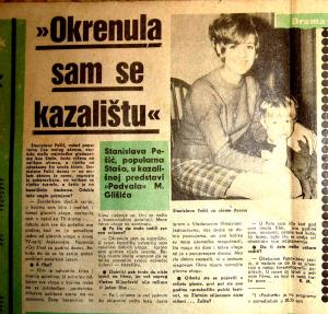 Isječak novina - Stanislava Pešić 3