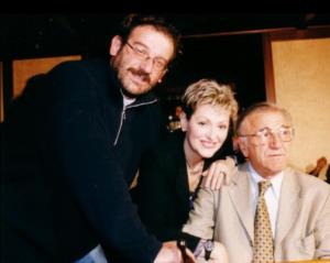 Boda Ninković, Zlata Petković i Bata Živojinović na promociji serije Kod lude ptice (1998)