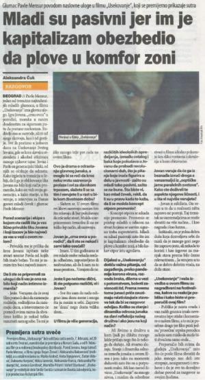 Isječak novina - Usekovanje 5