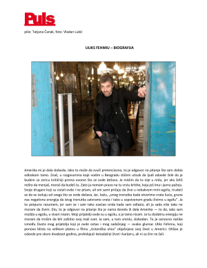 Portal PULS - Uliks Fehmiu Biografija