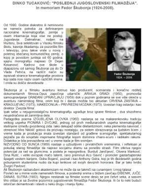 Fipresci Srbija-Fedor Škubonja