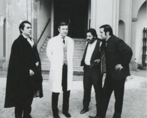 Sa snimanja filma Štićenik, Dušan Janićijević, Branko Pleša i Đorđe Kadijević (1972)