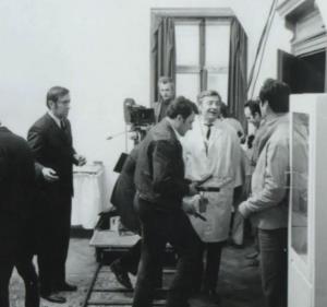 Sa snimanja filma Štićenik, Branko Ivatović, Branko Pleša i Đorđe Kadijević (1972)