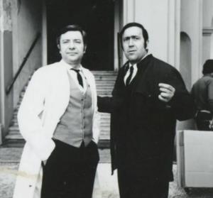 Sa snimanja filma Štićenik, Branko Pleša i Đorđe Kadijević (1972)