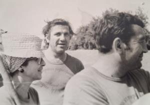 Bata Živojinović na setu serije Morava 76 (1977)